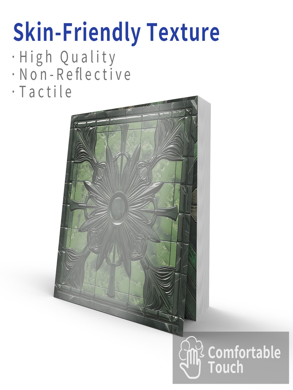 15cm Dark Green Embossed Floral Tile Stickers, Matte Waterproof Removable Self Adhesive Wall Decals for Bathroom Cabinet Kitchen Backsplash - view 7