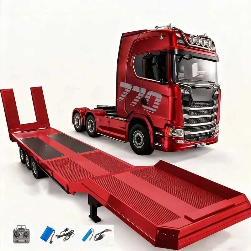 15011509 Model Huina with New Demon Eyes 770s RC Heavy-duty Truck Trailer Model Tractor High-end Toy Childrens Adult Gift C260710 - view 5