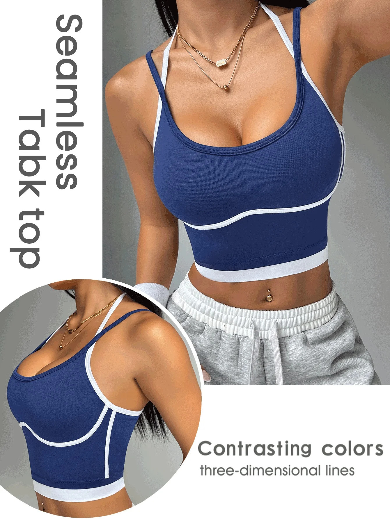 Color blocking non steel ring beautiful back sports vest for womens outdoor wear fitness running shockabsorbing gathering s 260711banjia