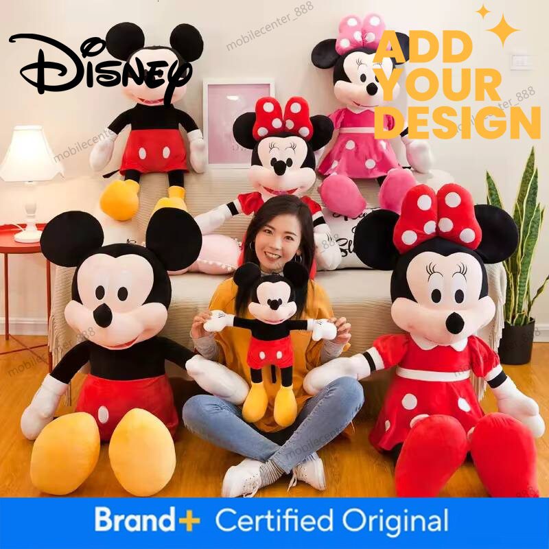 40-100cm Stuffed Mickey&Minnie Mouse Plush Toy Soft Goofy Pluto Donald Duck Mickey Minnie Dolls Birthday Wedding Gifts for Kids - view 4