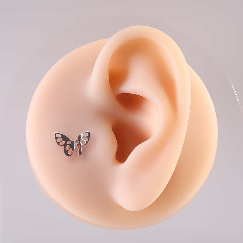 F136 Titanium Human Skin Implant Nail Butterfly Spider Moon Octagonal Star G23 Titanium Burial Nail Burial Nail
