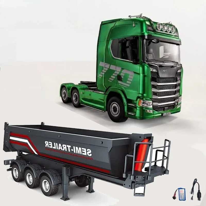 15011509 Model Huina with New Demon Eyes 770s RC Heavy-duty Truck Trailer Model Tractor High-end Toy Childrens Adult Gift C260710 - view 4