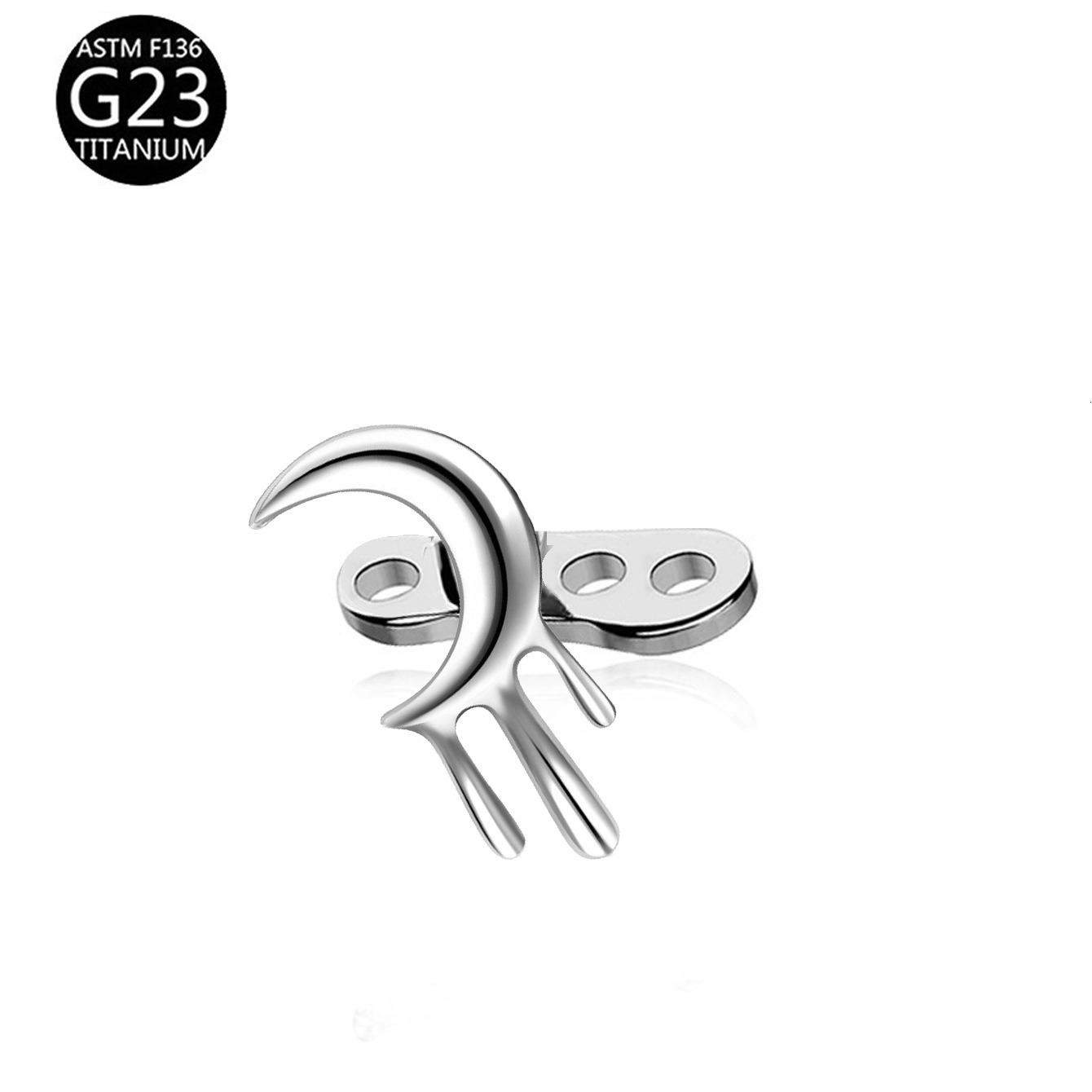 F136 Titanium Human Skin Implant Nail Butterfly Spider Moon Octagonal Star G23 Titanium Burial Nail Burial Nail