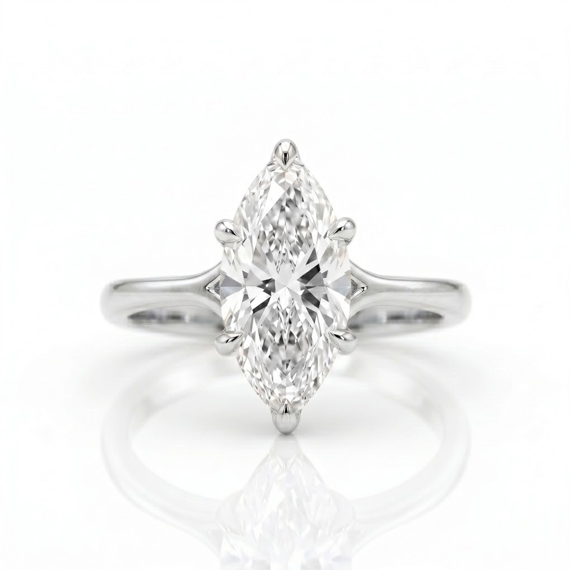 3pcs Wedding Couple Rings Set Ins Top Sell Vintage Luxury Jewelry 14K White Gold Fill Marquise Cut High Carbon Diamond Party Eternity Women Bridal Rin - view 9