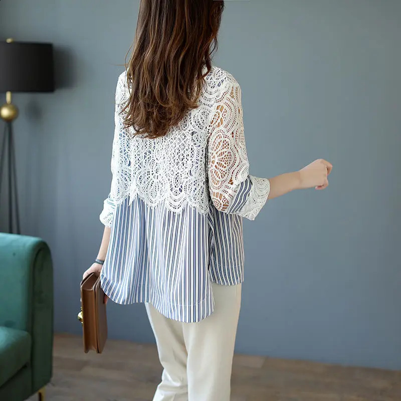 Fashion Color matching Twopiece polo neck Shirt Womens 2026 Korean Casual AllMatch Chic Loose Blouse Female Top 260711banjia