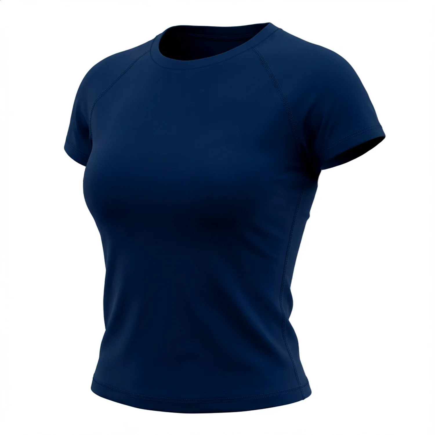WAREBALL Fitness Seamless Crop Top Sports T Shirt Women Gym Wear Yoga Short Sleeve Elastic Round Neck Running Workout Tee 260711banjia