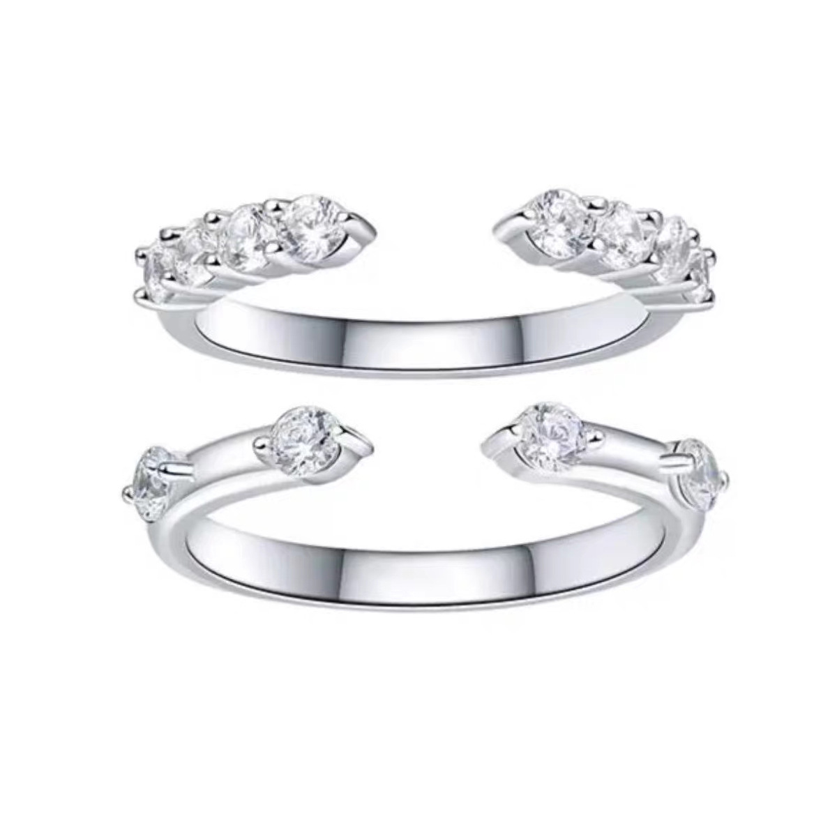 3pcs Wedding Couple Rings Set Ins Top Sell Vintage Luxury Jewelry 14K White Gold Fill Marquise Cut High Carbon Diamond Party Eternity Women Bridal Rin - view 6