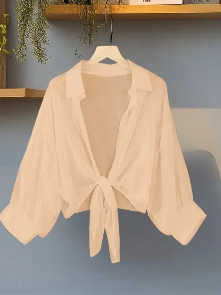 Plus Size Women Loose Casual Lightweight Shirts Long Sleeved Collared Tops Skinfriendly Elegant Clothing Fashion Blusa Feminina 260711banjia - view 4