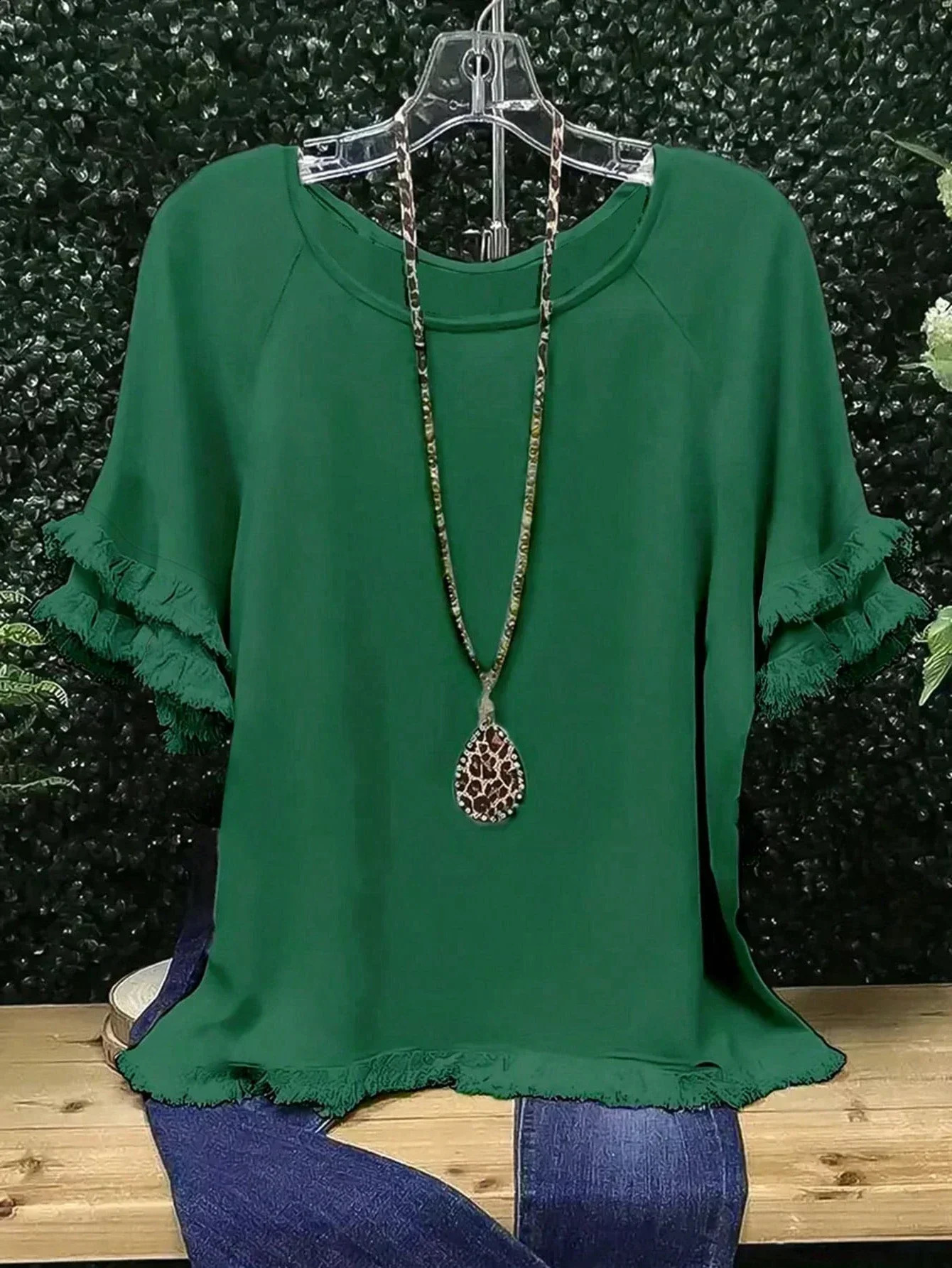 Plus Size Women Summer Solid Color Round Neck Half Sleeve Tshirt Fashion Layered Leisure Holiday Tops 1XL5XL 260711banjia - view 6