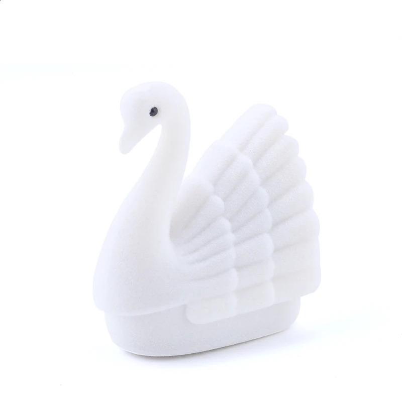 1Piece lovely swan Jewelry Box Velvet wedding Ring box Necklace Display Box swan Gift box Container Case for Jewelry Packaging 260711 - view 6
