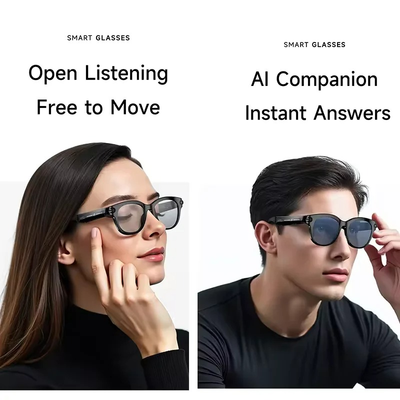 AI Smart Glasses, Smart Audio Wearable Device with Bluetooth Connectivity, 2MP Camera and Built-In Flashlight, Single-Lens Design - 290mAh Battery, Ty - view 7