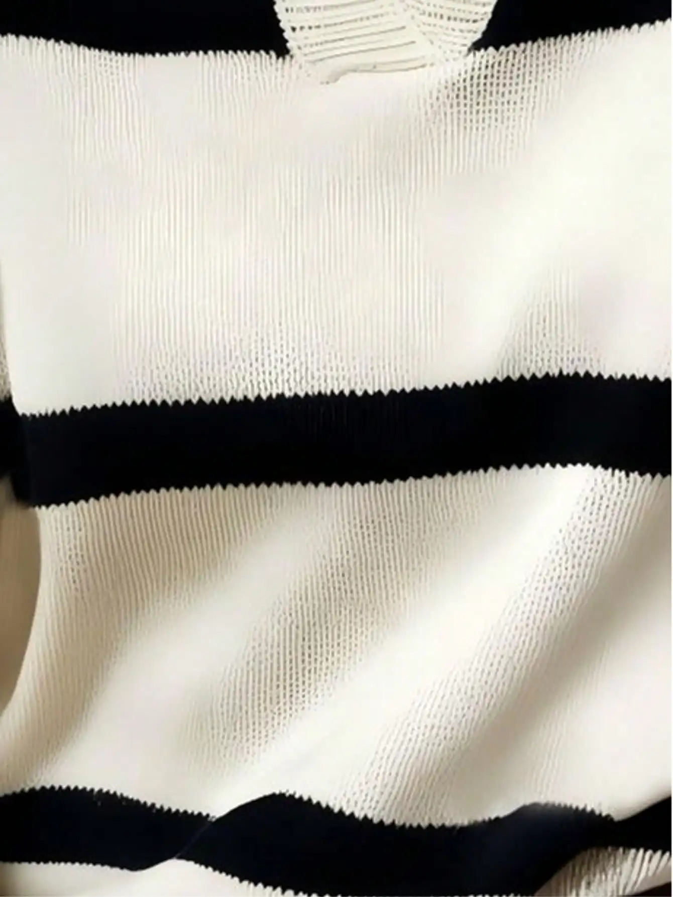 Plus Size Women Striped Knit Sweater Lapel Collar Long Sleeve Casual Outfit for Daily Wear Travel Autumn Winter 260711banjia - view 6