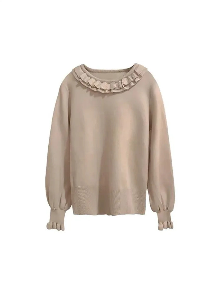 Cute Lolta Peter Pan Collar Sweaters Mujer Autumn Winter Bottoming Knitted Pullover 2026 Loose Long Sleeve Top for Women 260711banjia
