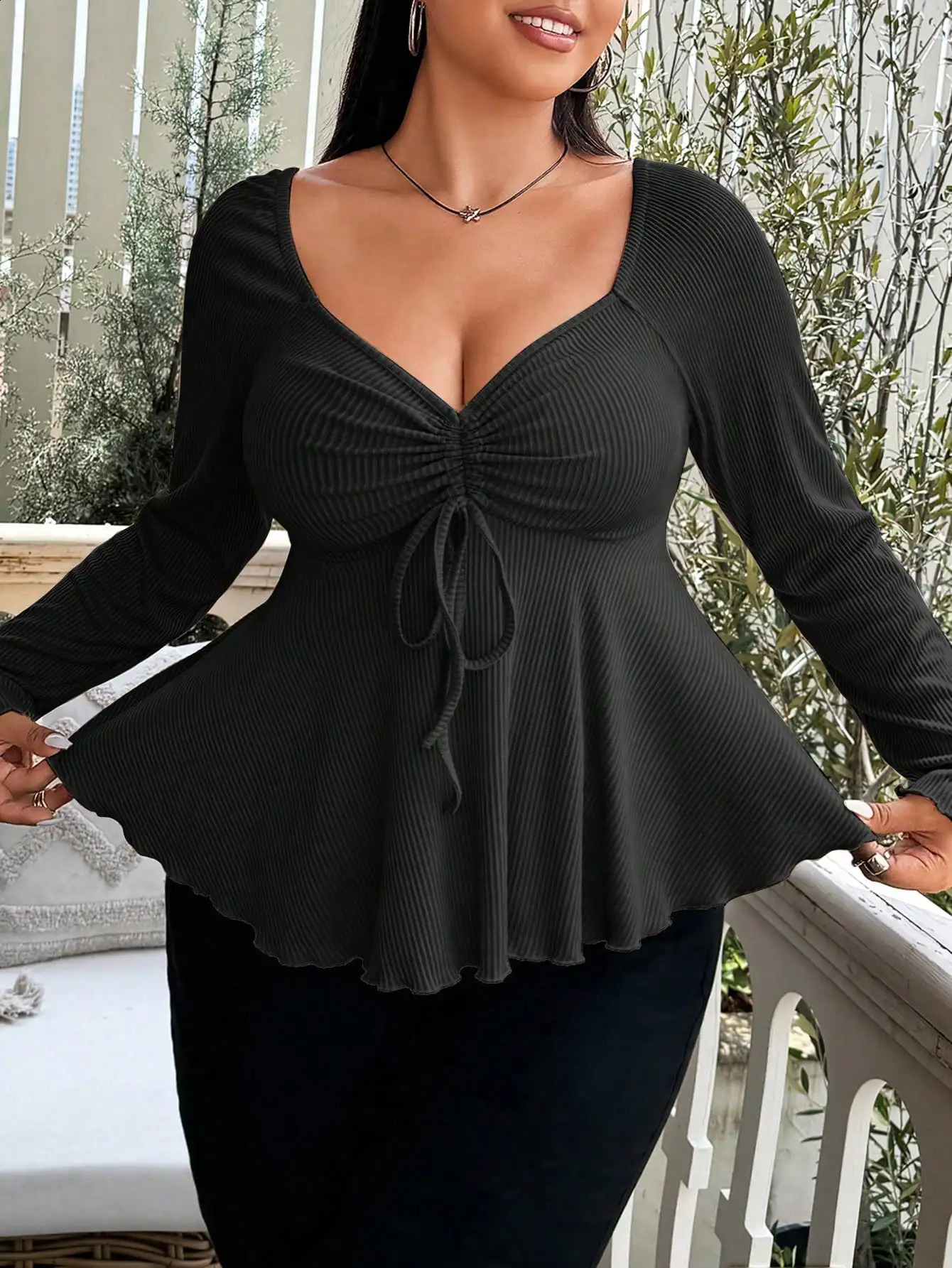 Elegant special fashion solid color womens autumn and winter warm plus size Tshirt 260711banjia - view 7
