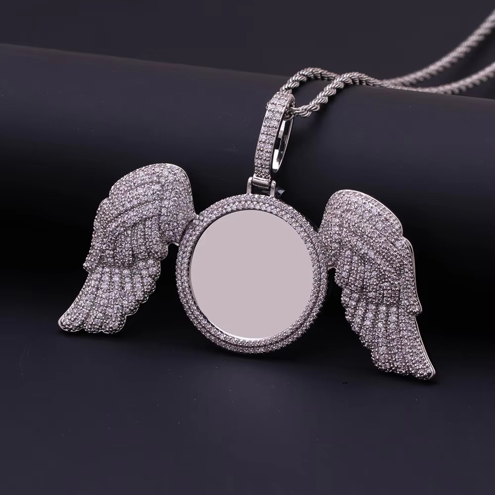 Custom Moissanite Memory Pendant VVS Diamond Iced Out Picture Charm Customize Photo Plated 10K Gold Hip Hop Jewelry - view 8