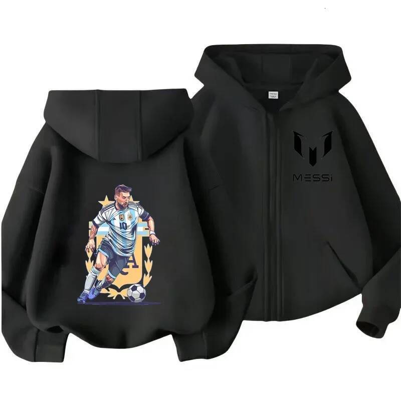 Messi Hoodie Long Sleeve Zippered Hood Sportswear for Baby Boys 3-14 Years Old Spring Fall Jacket 26L0713 - view 6