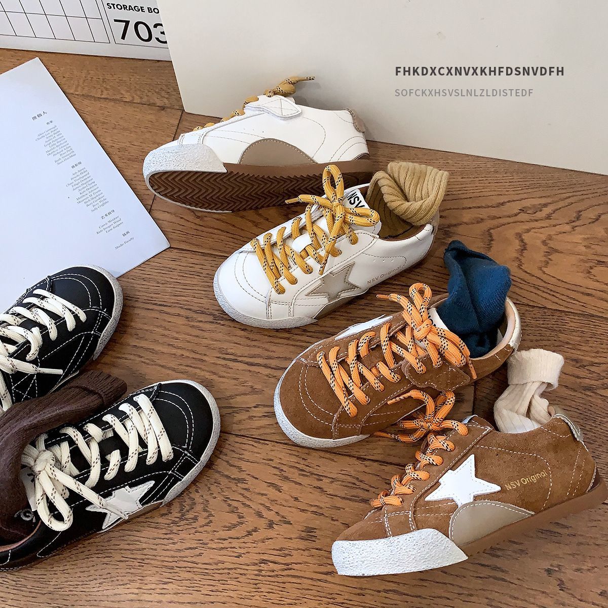 luxury Kid's Shoes 2025 Fall Kids Star Skate Shoes, Korean Dirty Style Casual Sneakers for Boys Girls free shipping - view 5