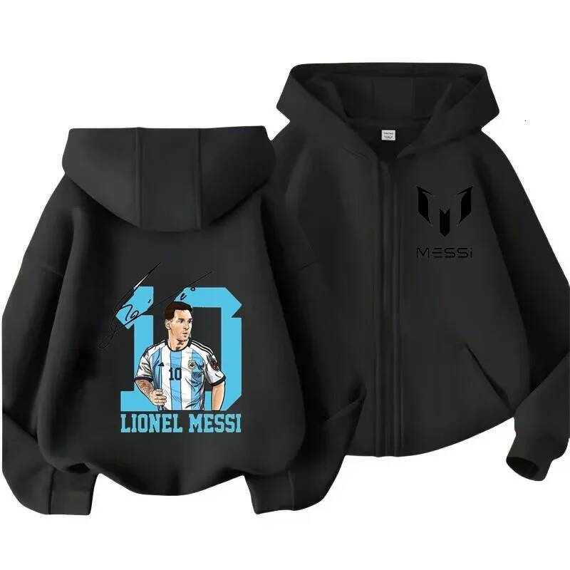 Messi Hoodie Long Sleeve Zippered Hood Sportswear for Baby Boys 3-14 Years Old Spring Fall Jacket 26L0713 - view 7