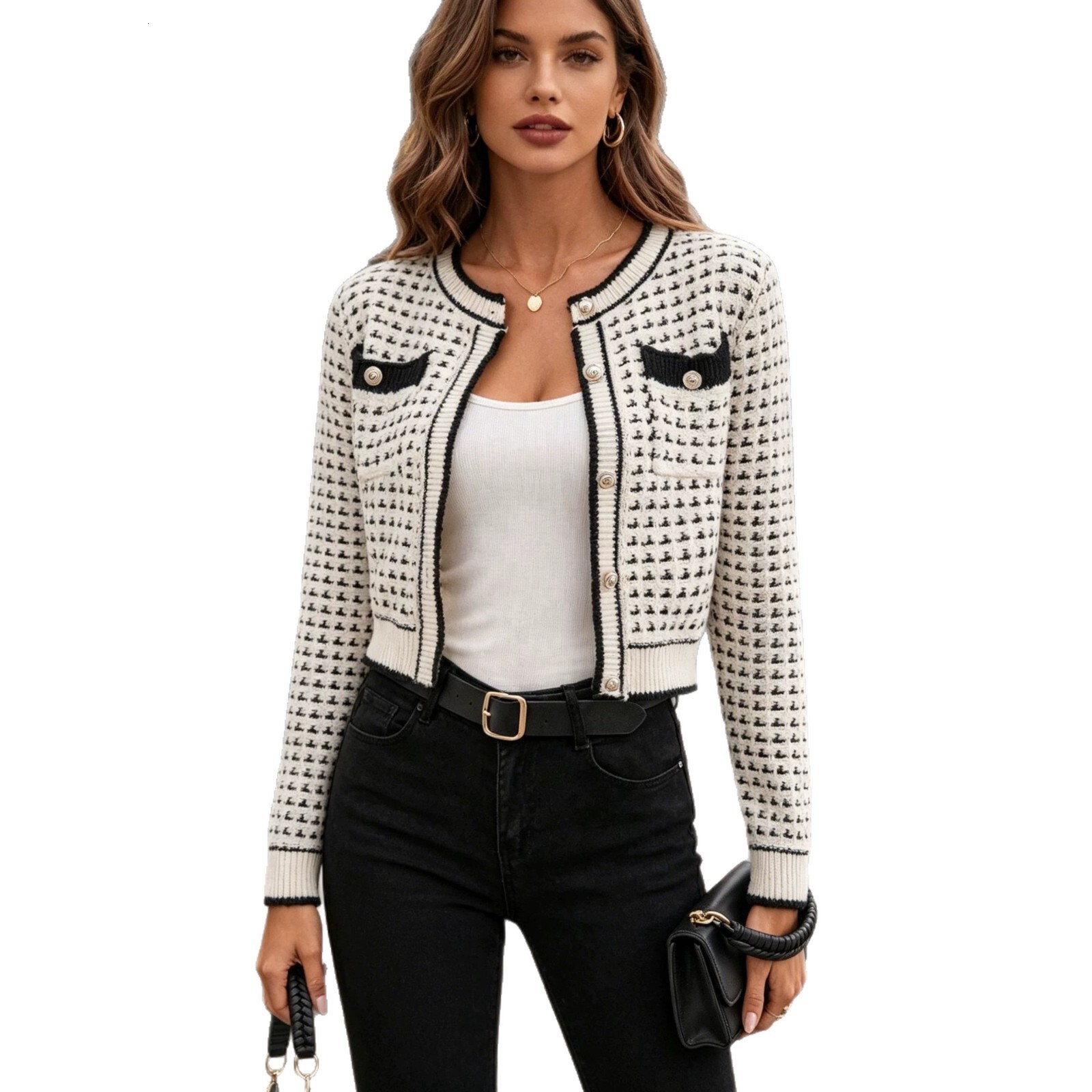 Luxury Brand Designer Clothes Women's Jacket For Spring And Autumn 2026, Cross-Border E-Commerce Sweater, Short Cardigan, Trendy -Style Sweater - view 6