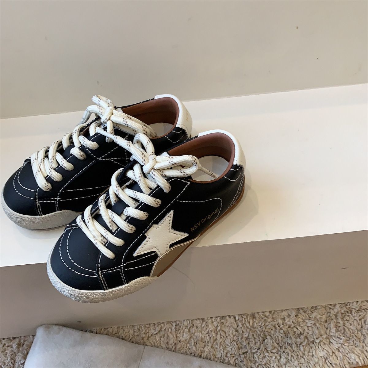 luxury Kid's Shoes 2025 Fall Kids Star Skate Shoes, Korean Dirty Style Casual Sneakers for Boys Girls free shipping