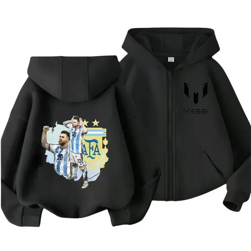 Messi Hoodie Long Sleeve Zippered Hood Sportswear for Baby Boys 3-14 Years Old Spring Fall Jacket 26L0713 - view 4