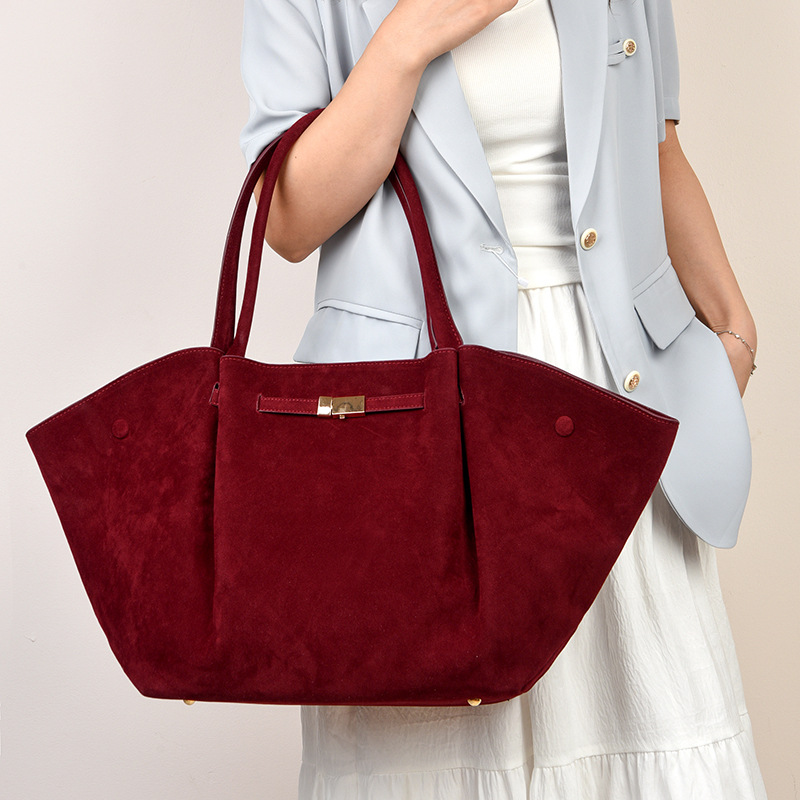 Designer Tote Bag 2026 New British Suede Large Wing Design Tote for Women, Spacious New York Style Shoulder Bag with Top Handle, Versatile Carryall Pu - view 5
