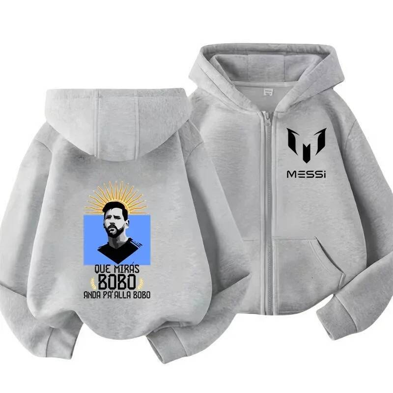 Messi Hoodie Long Sleeve Zippered Hood Sportswear for Baby Boys 3-14 Years Old Spring Fall Jacket 26L0713 - view 3