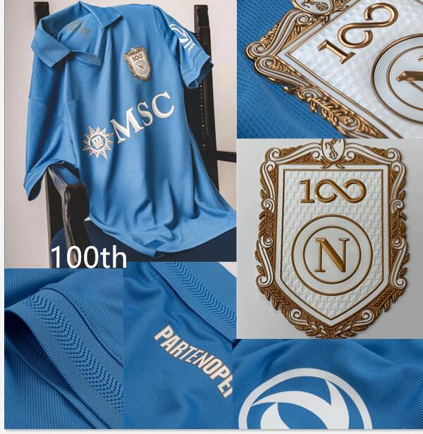 Maglia Calcio 26 27 Napoli 100Â° Anniversario Zielinski Anguissa Olivera Mctomi…