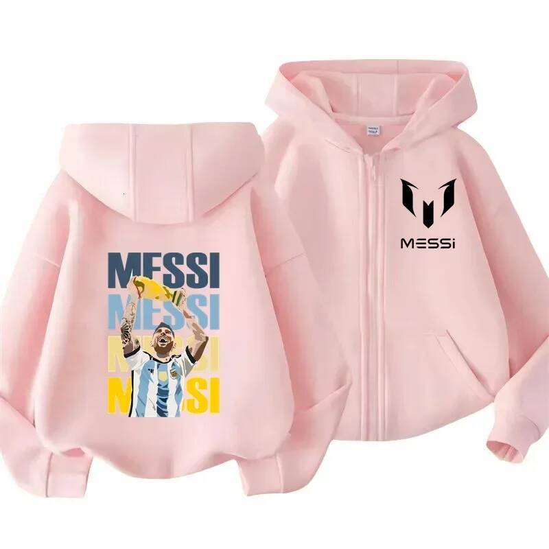 Messi Hoodie Long Sleeve Zippered Hood Sportswear for Baby Boys 3-14 Years Old Spring Fall Jacket 26L0713 - view 5