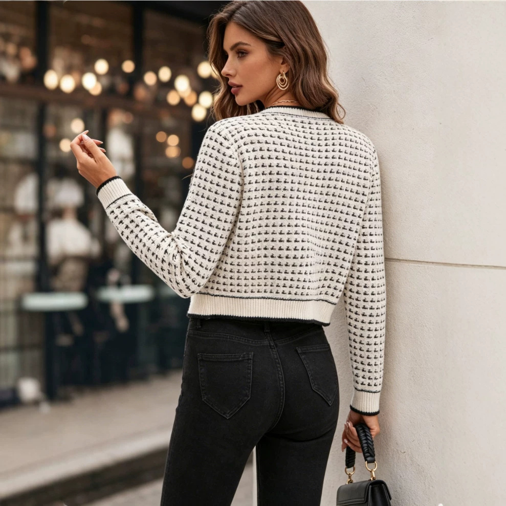 Luxury Brand Designer Clothes Women's Jacket For Spring And Autumn 2026, Cross-Border E-Commerce Sweater, Short Cardigan, Trendy -Style Sweater - view 5