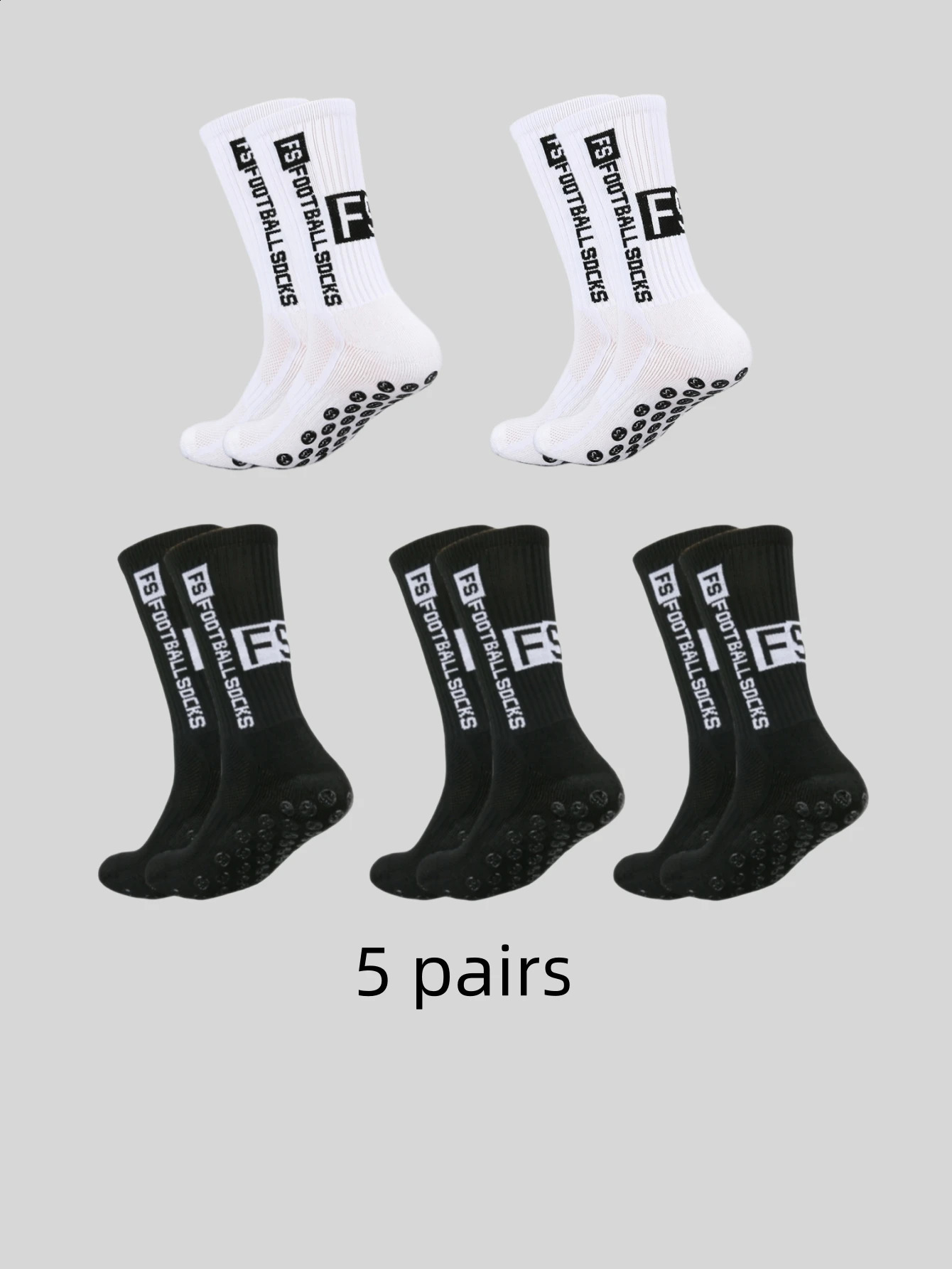 5 pairs of multi-color adhesive dots for anti slip sweat absorption and odor prevention FS football socks and sports socks 260713 - view 7