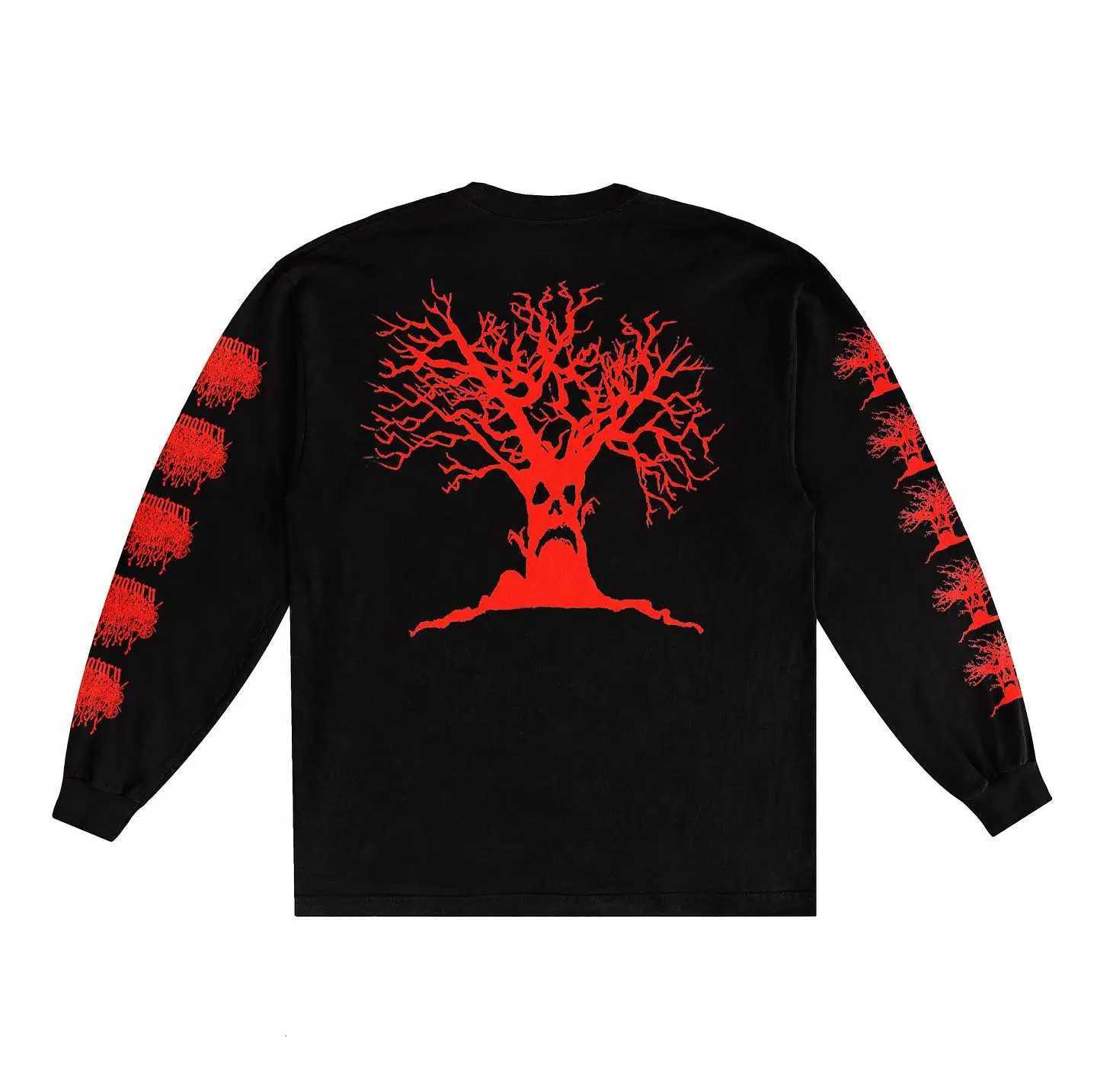 MOUND Crucifixion Long Sleeve HAUNTED Y2k Gothic Skull Pattern Print Round Neck Thick T Shirts Men Women Street Sweatshirt Tops J260708 - view 5