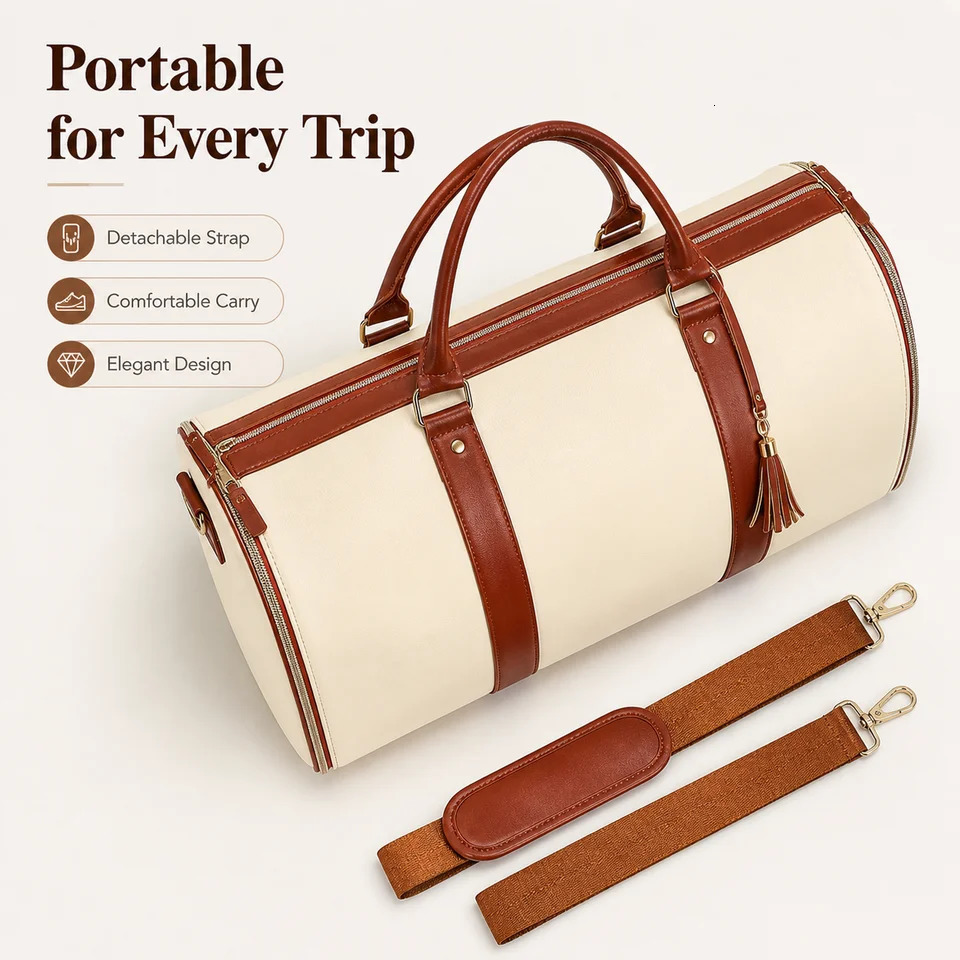Garment Duffel Bag Travel with Shoe Detachable Strap CarryOn Weekend Business 260707banjia - view 6