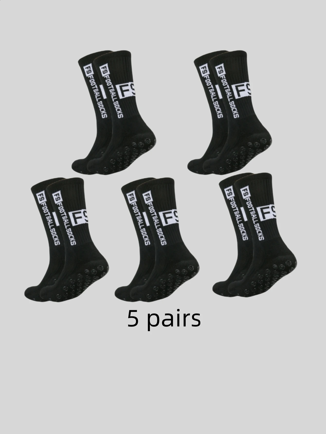 5 pairs of multi-color adhesive dots for anti slip sweat absorption and odor prevention FS football socks and sports socks 260713 - view 3