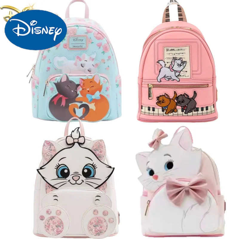 Disney New Loungefly Disney The Aristocats Sleeping Marie Toulouse Berlioz Mini Backpack Student Bag Girl Gifts Cute Children Backpack C260714