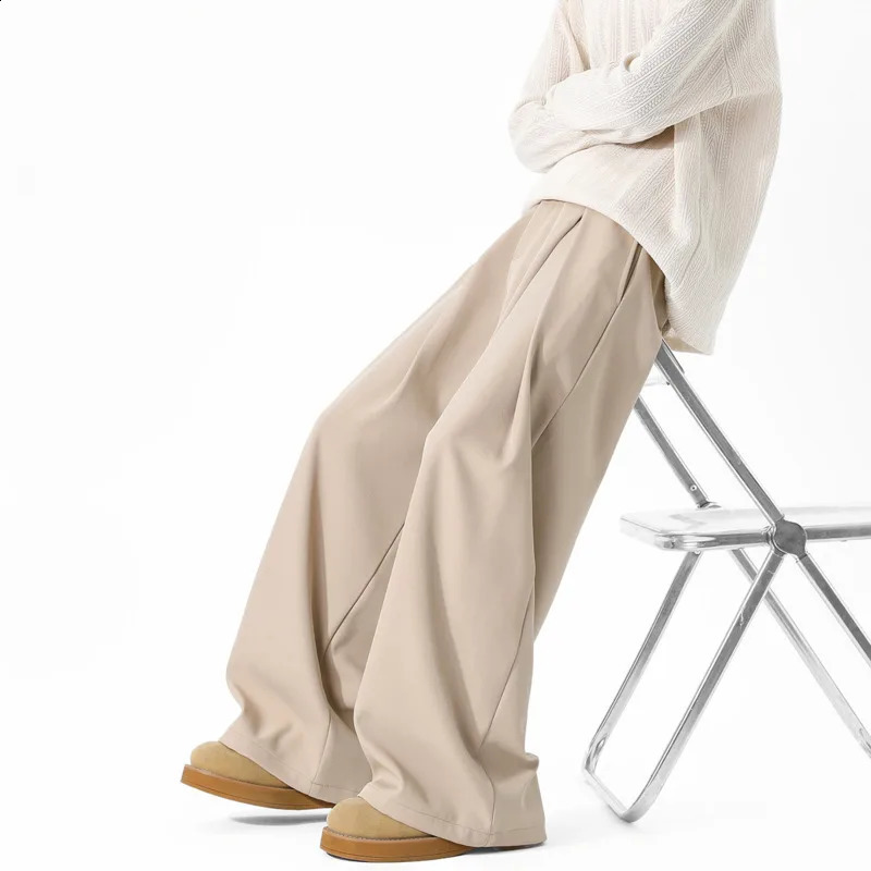 Oversized Suit Pants Men Fashion Society Mens Black Dress Pants Korean Loose Wide Leg Pants Mens Office Formal Trousers S-3XL 260713BJ - view 5