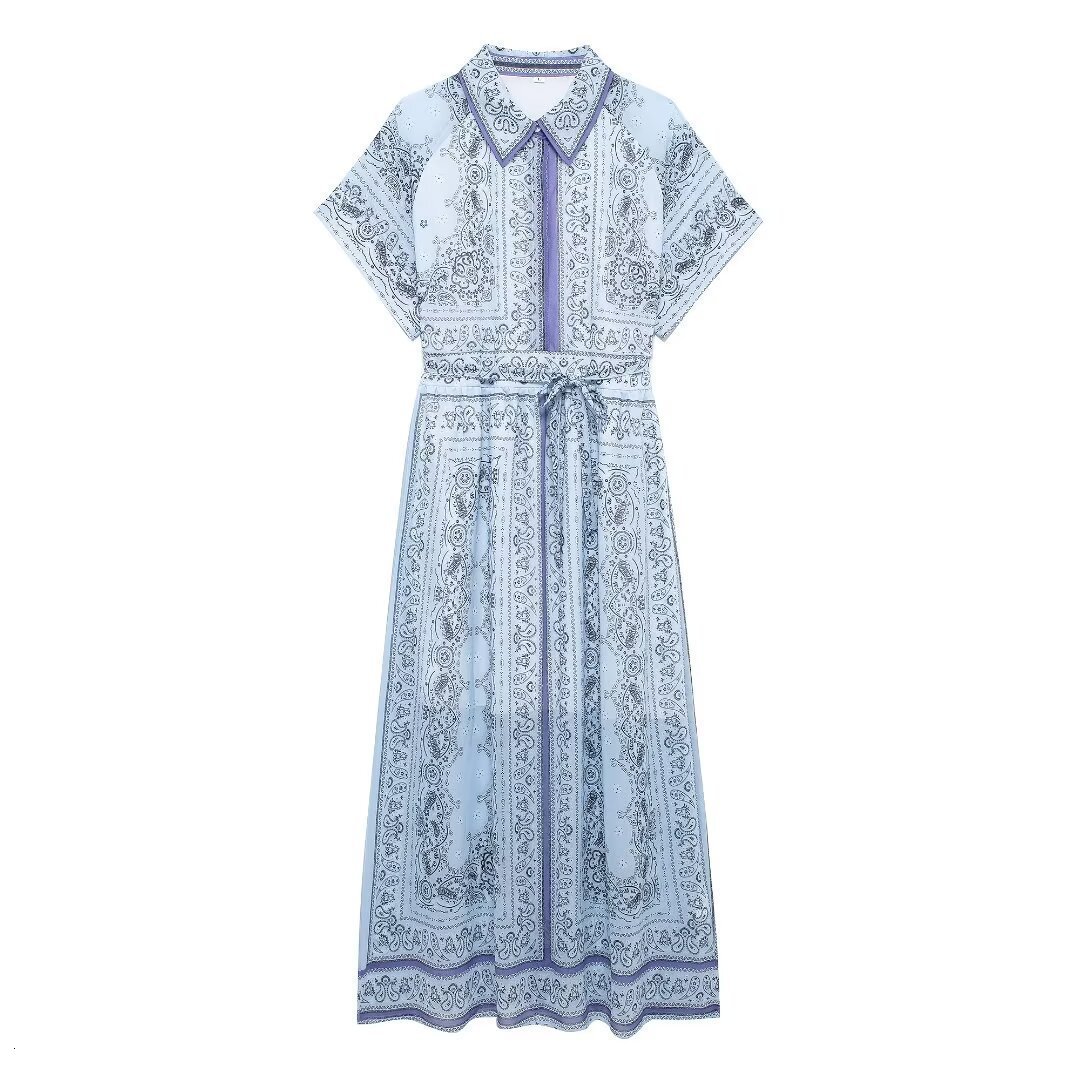 2025 New Womens Long Sleeve Mid-Length Chiffon Dress 5214 240727 - view 7