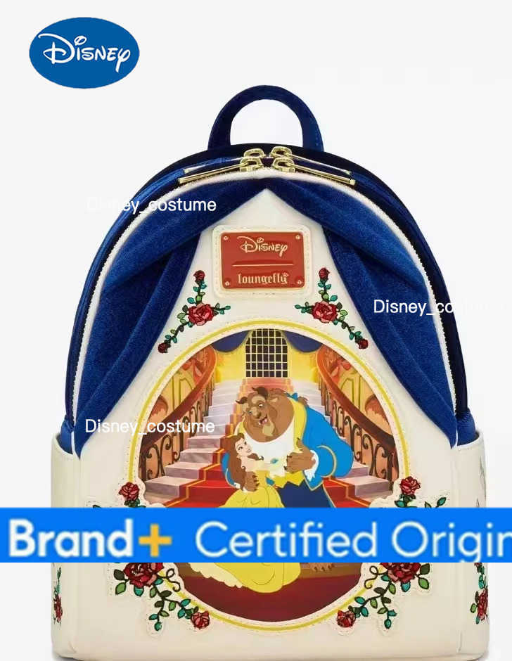 Disney Loungefly Disney Beauty and the Beast small size rainy day series backpack waterproof fashion childrens bag C260714 - view 4