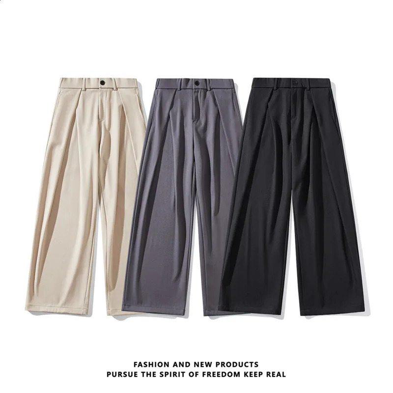 Oversized Suit Pants Men Fashion Society Mens Black Dress Pants Korean Loose Wide Leg Pants Mens Office Formal Trousers S-3XL 260713BJ - view 7