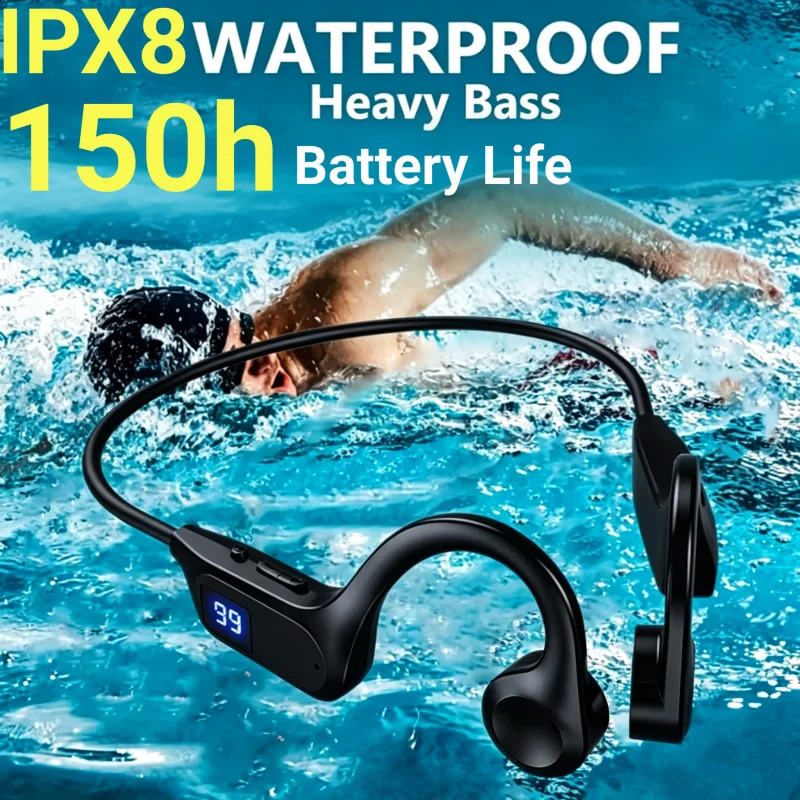 X7 Bone Conduction Wireless Earphone Sport Swimming Bluetooth Compatible Headphone Hand-free With Mic For Running Earbuds 260713