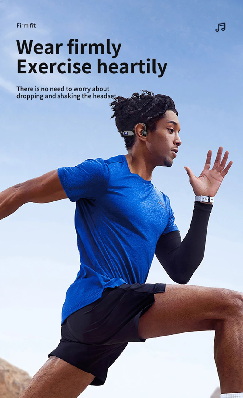 X7 Bone Conduction Wireless Earphone Sport Swimming Bluetooth Compatible Headphone Hand-free With Mic For Running Earbuds 260713 - view 7