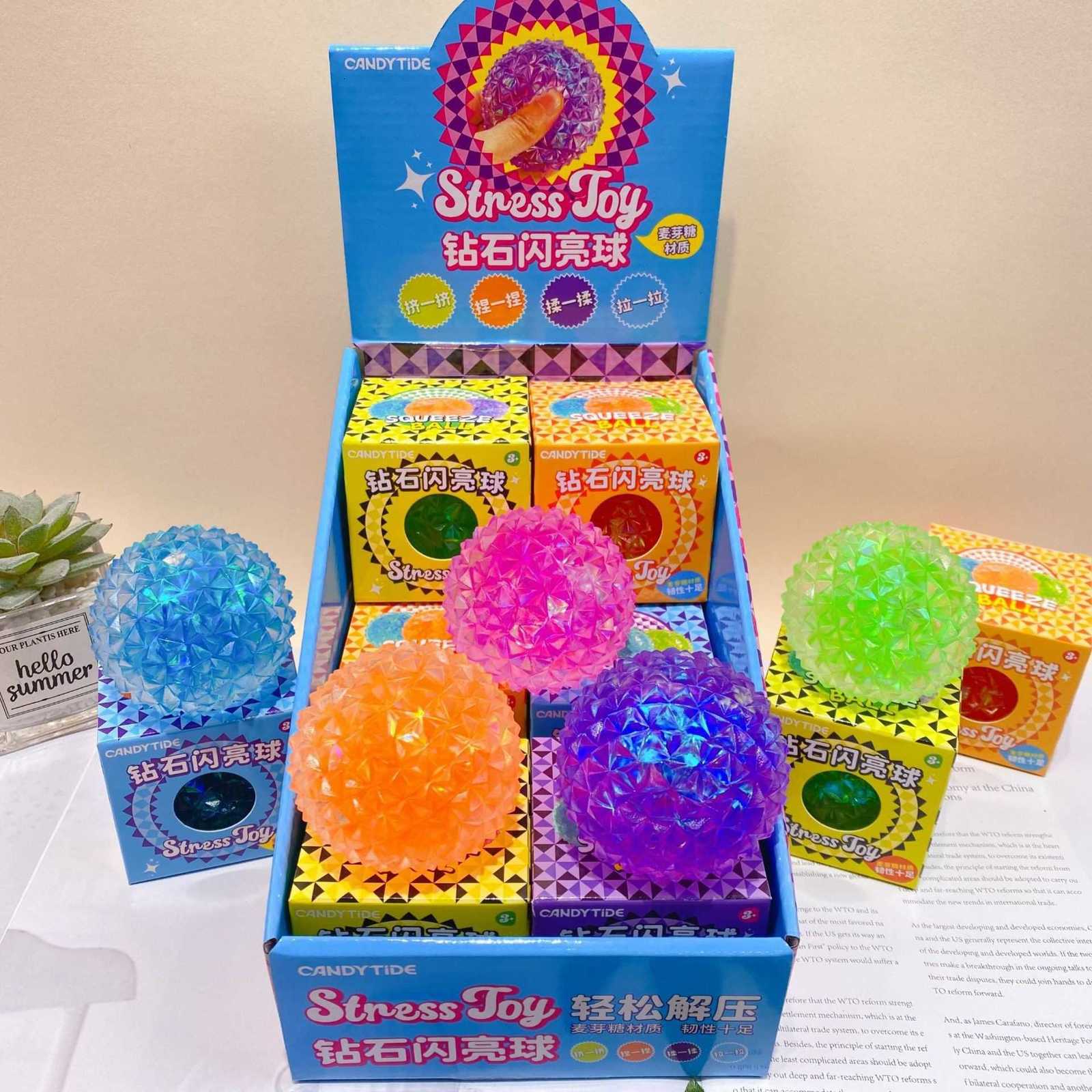 Maltose shiny ball squishy toy slow rebound stress relief ball sensory venting and decompression toy L260714DZ2M - view 3