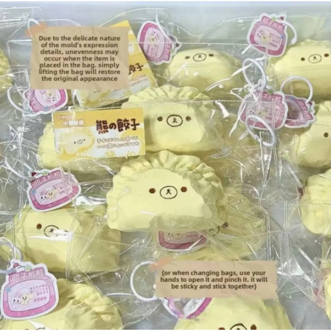 New Squeeze Slow Recovery Soft Toy Dumpling Banana Slice Bear Shaped To Relieve Stress Anxiety Food Grade Silicone 26Y0714
