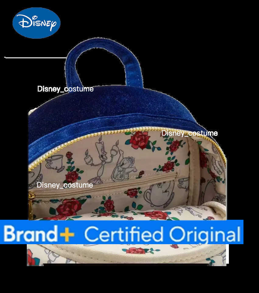 Disney Loungefly Disney Beauty and the Beast small size rainy day series backpack waterproof fashion childrens bag C260714 - view 7