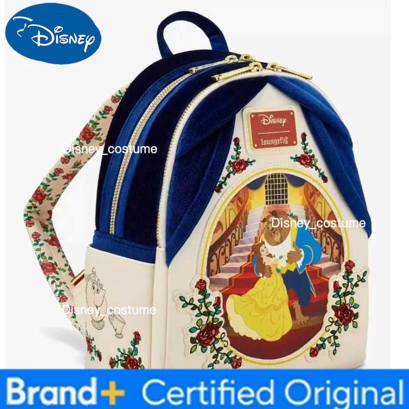 Disney Loungefly Disney Beauty and the Beast small size rainy day series backpack waterproof fashion childrens bag C260714 - view 3