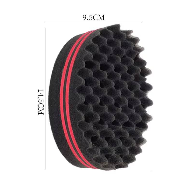 Sponge Twists Big Holes Metal Pick Comb Double-sided Breathable Perm Styling Brush Special for Real Hair Wigs - view 6