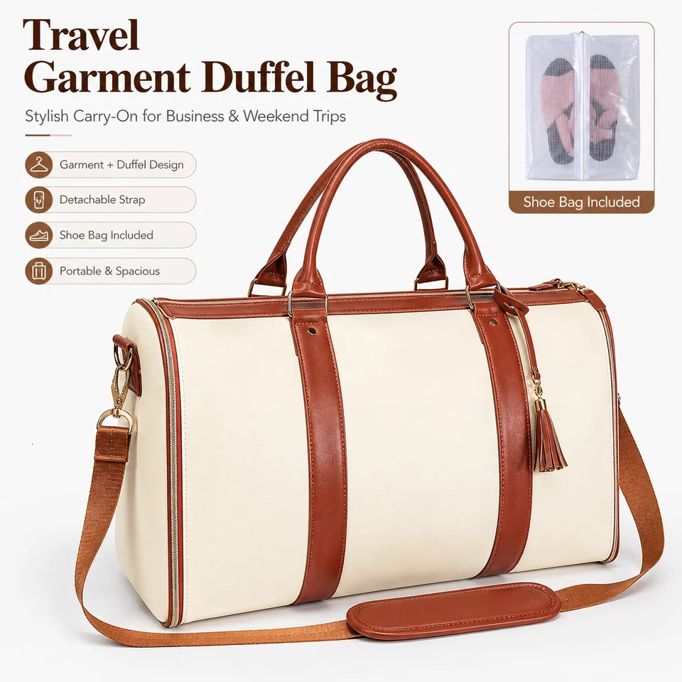 Garment Duffel Bag Travel with Shoe Detachable Strap CarryOn Weekend Business 260707banjia