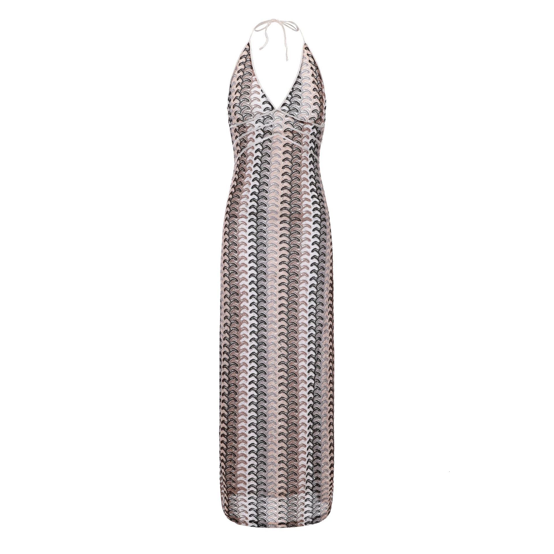 Colorful Stripe Spaghetti Strap Maxi Dress Lightweight Flowy Vacation Beach Long Dress - view 5