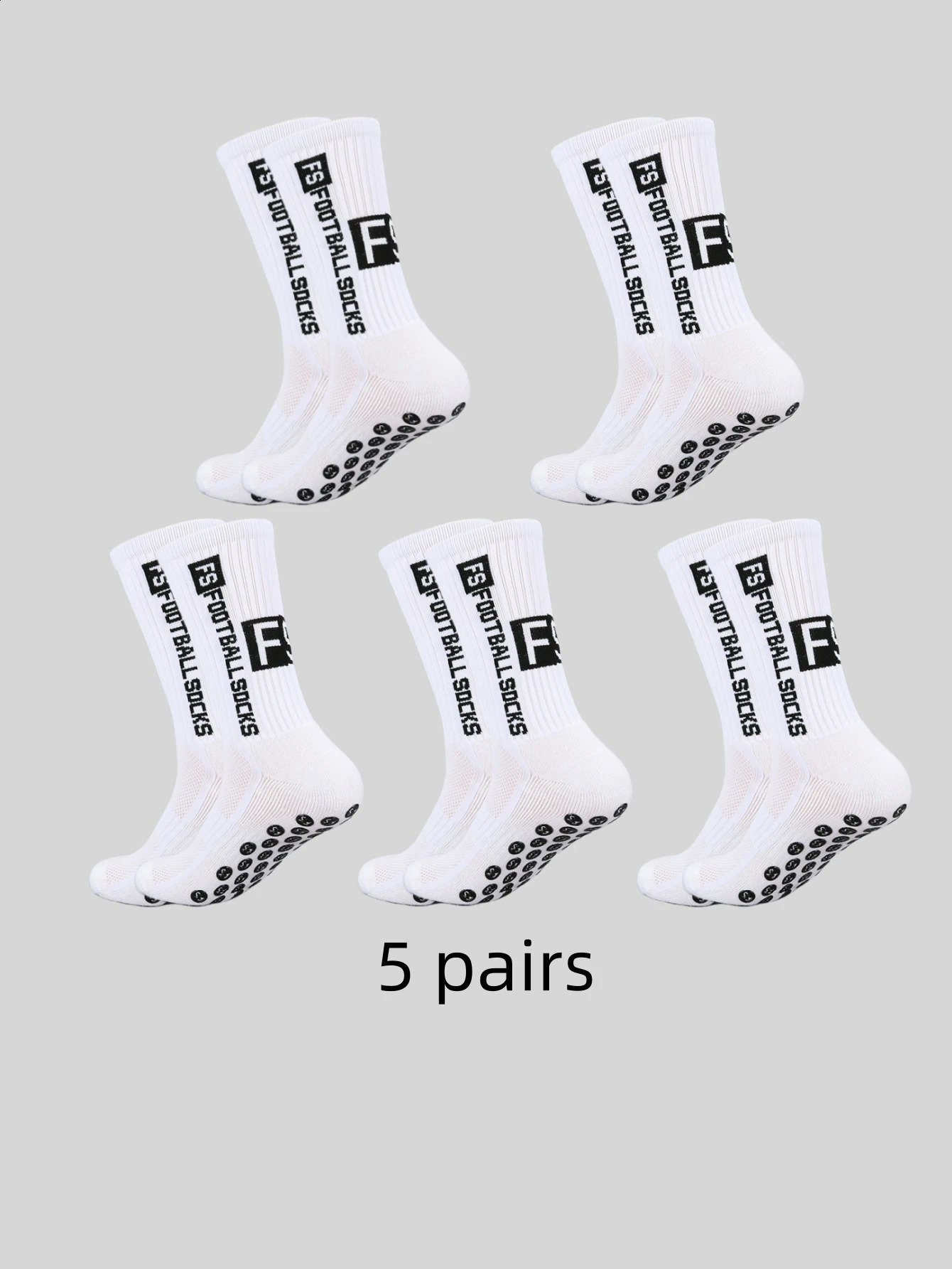 5 pairs of multi-color adhesive dots for anti slip sweat absorption and odor prevention FS football socks and sports socks 260713