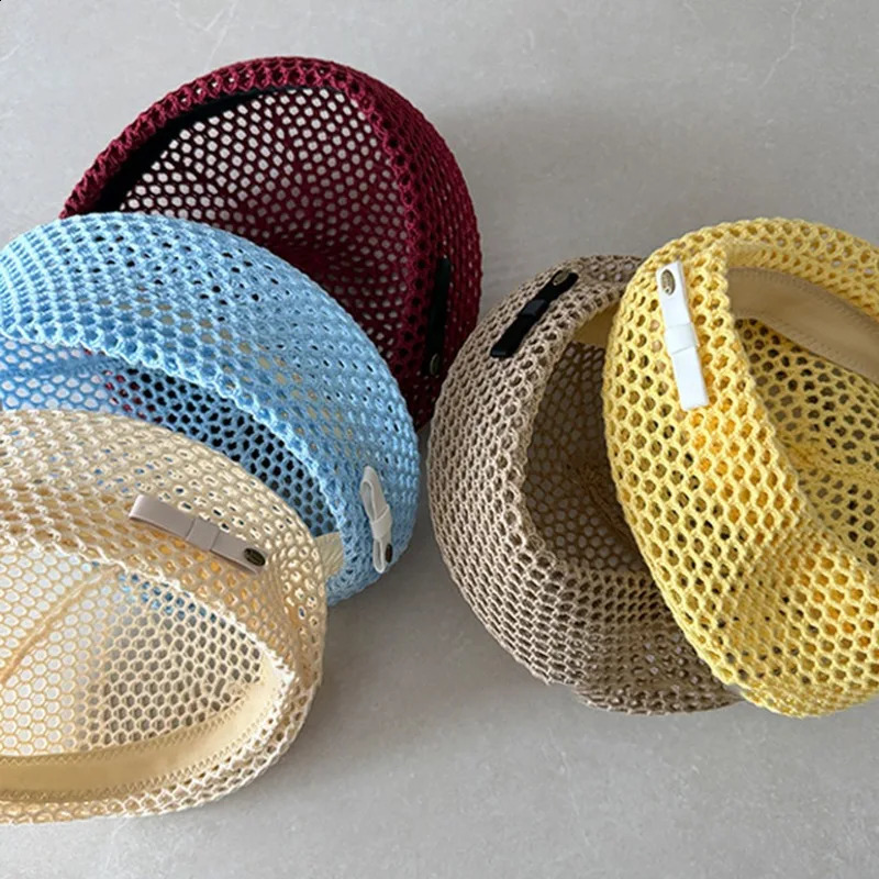 Japanese Style Simple Straw Berets Womens Summer French Literary Thin Section Showing Face Small Hollow Breathable Painter Hat 260713 - view 4